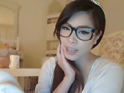 Korean Glasses ragazza On Webcam