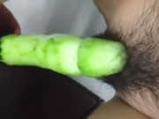 Indoesian ragazza Masturbation Use Cucumber